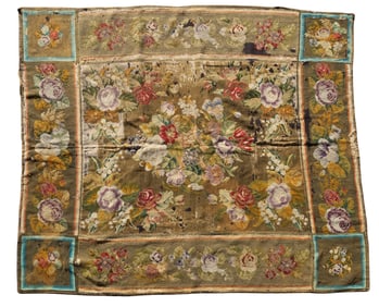 Antique English Needlepoint Rug