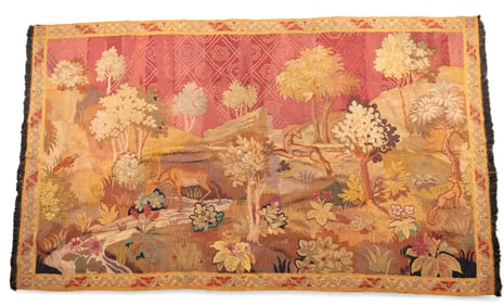 Hand Woven Aubusson Tapestry Rug