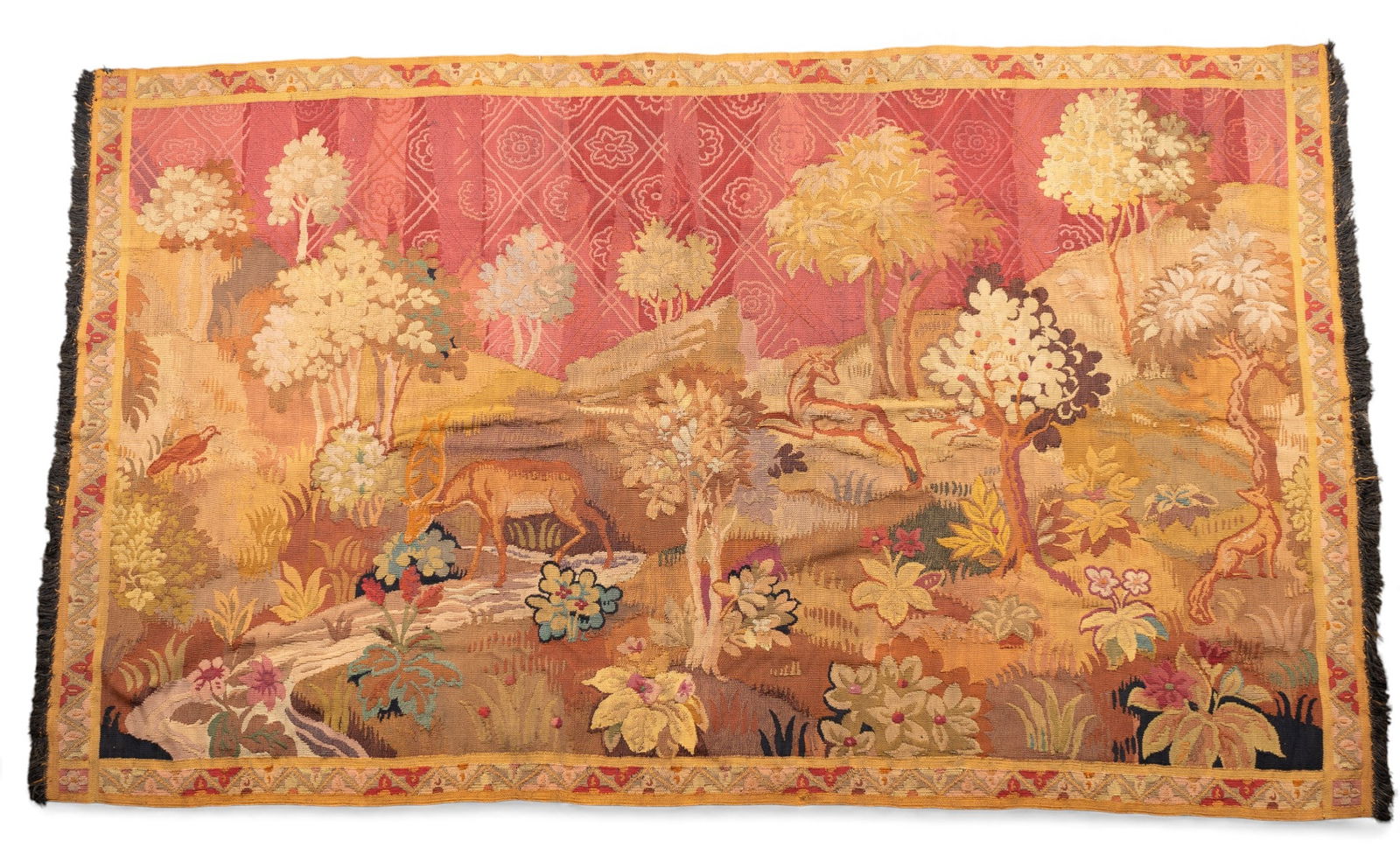 Hand Woven Aubusson Tapestry Rug (1 of 9)