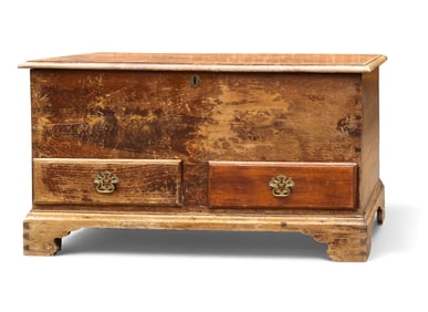 Early PA Walnut 2-Drawer Blanket Chest