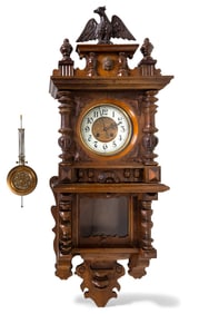 Open-Well R/A Vienna Regulator Wall Clock