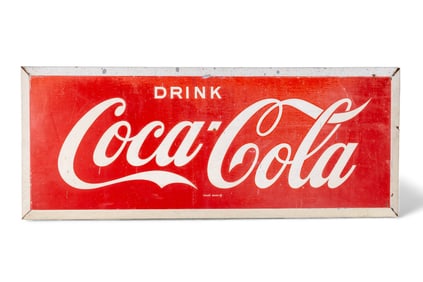 Vintage Metal Coca-Cola Advertising Sign