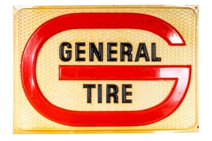 Vintage General Tire Embossed Advertising Sign