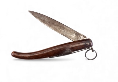 Antique French Courveux Folding Trench Knife