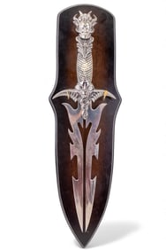 Fantasy Dagger on Wall Plaque
