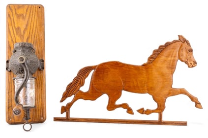 "Arcade Crystal" Coffee Grinder & Horse Plaque