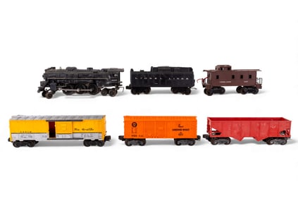 Lionel O-Gauge Locomotive, Tender & Freight Cars