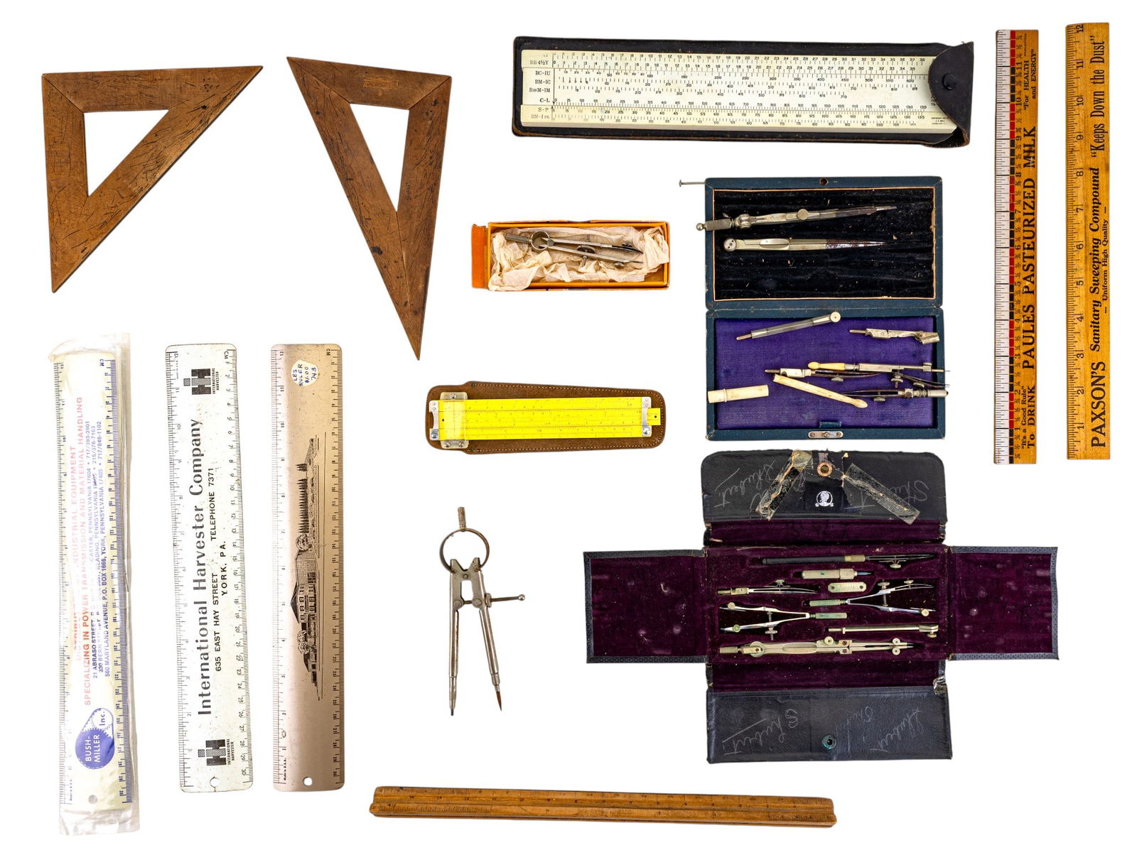 Vintage Drafting Instruments & Advertising Rulers (1 of 9)