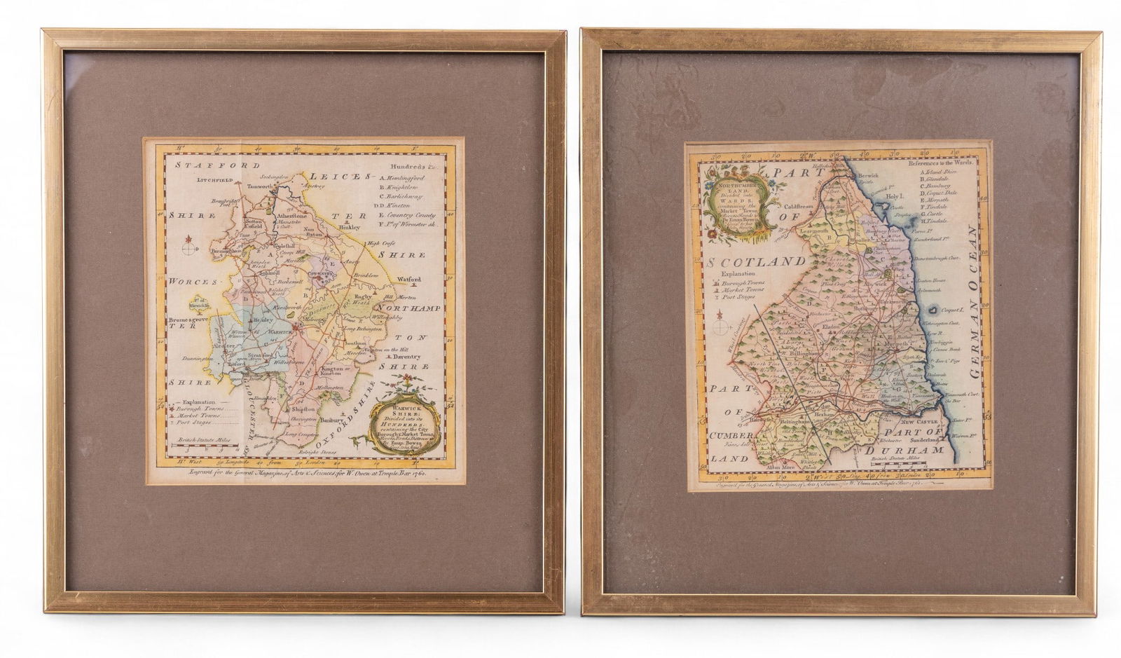 Framed Lithographic Maps (1 of 8)
