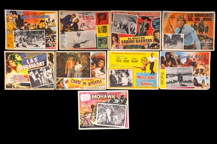 Nine Movie Posters/Lobby Cards 1950-70s