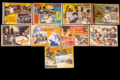 Nine Movie Posters/Lobby Cards 1950-70s
