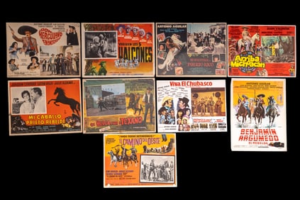 Nine Movie Posters/Lobby Cards 1950-70s