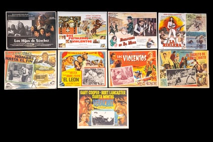 Nine Movie Posters/Lobby Cards 1950-70s