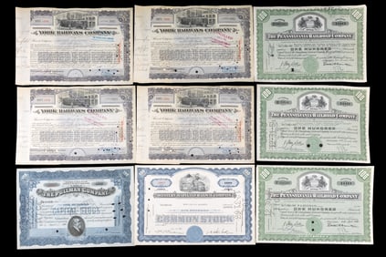 York and Other Railroad Stock Certificates