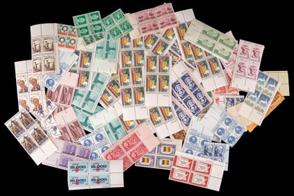 Early Vintage USPS Postage Stamp Sheets