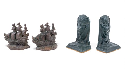 Vintage Cast Iron Bookends