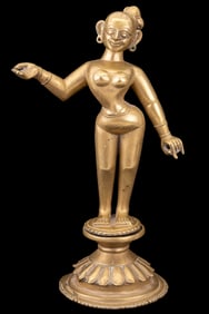 Bronze Hindu Figure on Pedestal