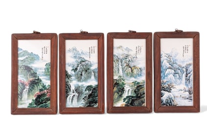 Chinese Hand-Painted Wall Plaques