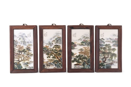 Chinese Hand-Painted Wall Plaques