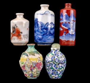 Chinese Porcelain Snuff Bottles (5)