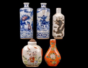 Chinese Porcelain Snuff Bottles (5)