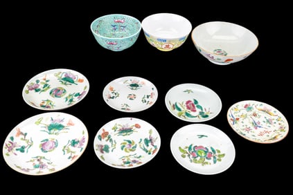 Chinese Hand Painted Porcelain Plates