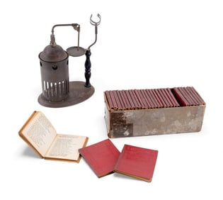 Antique Tin Blowtorch Heater, Little Red Books