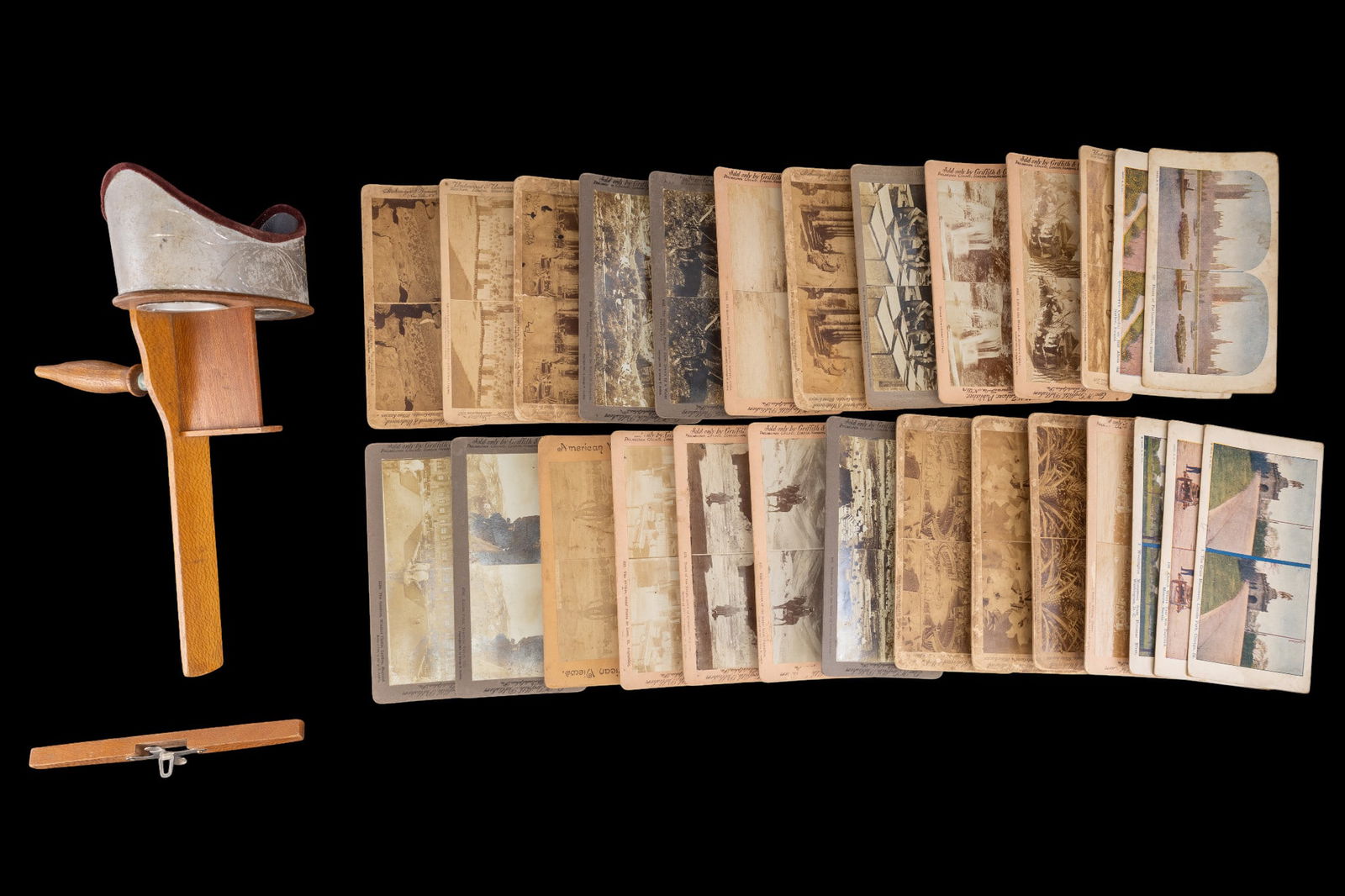 Antique Stereoscope Viewer w/ Cards (1 of 10)