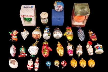 Assorted Vintage & Modern Christmas Ornaments
