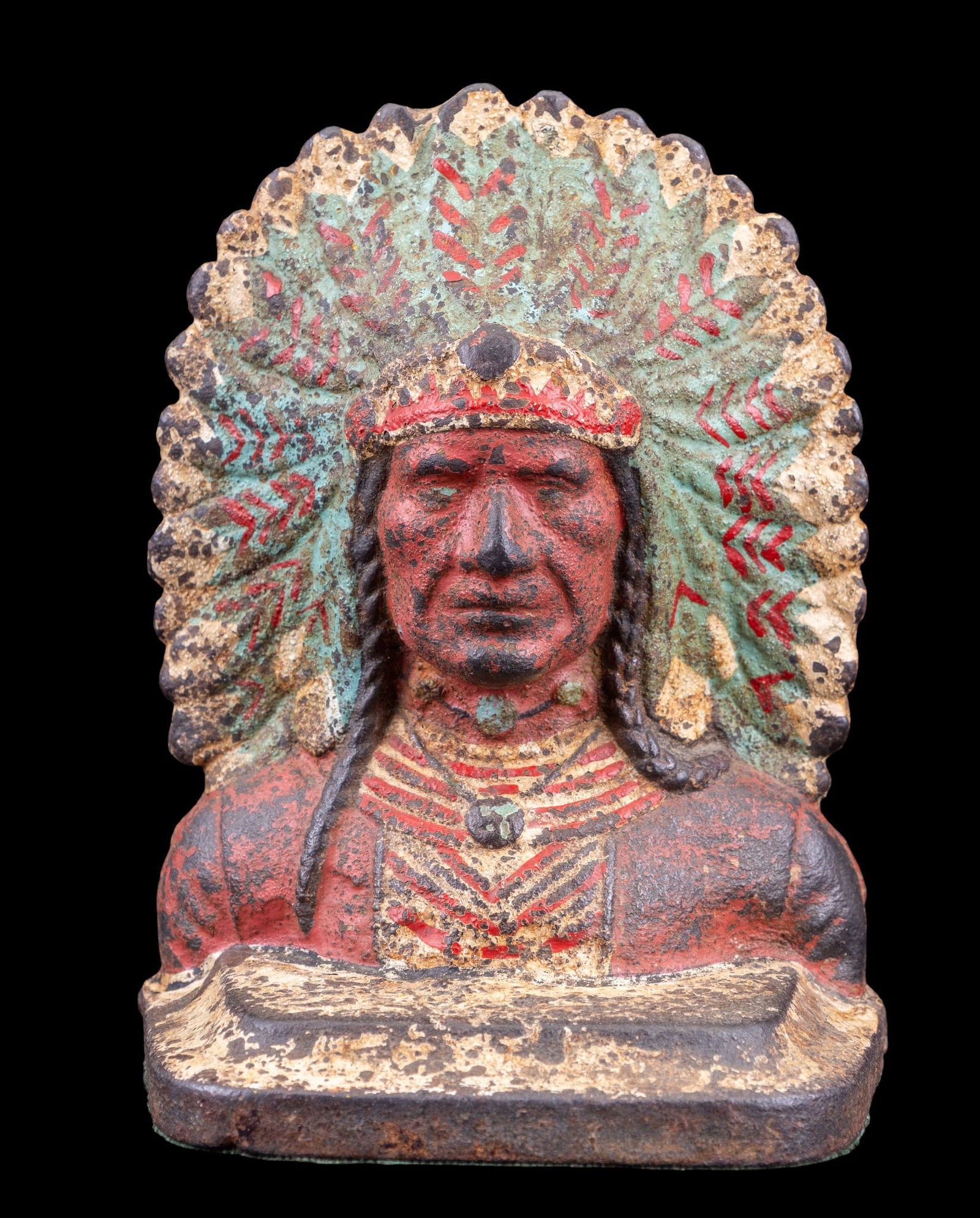 Cast Iron Figural Chief Doorstop (1 of 5)