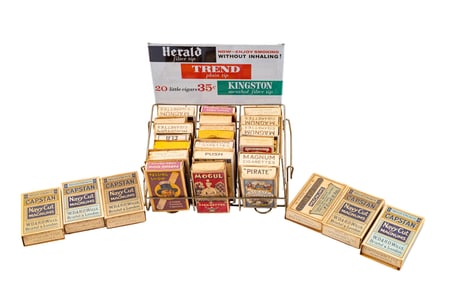 Tobacco Store Counter Display, Vintage Cigarettes