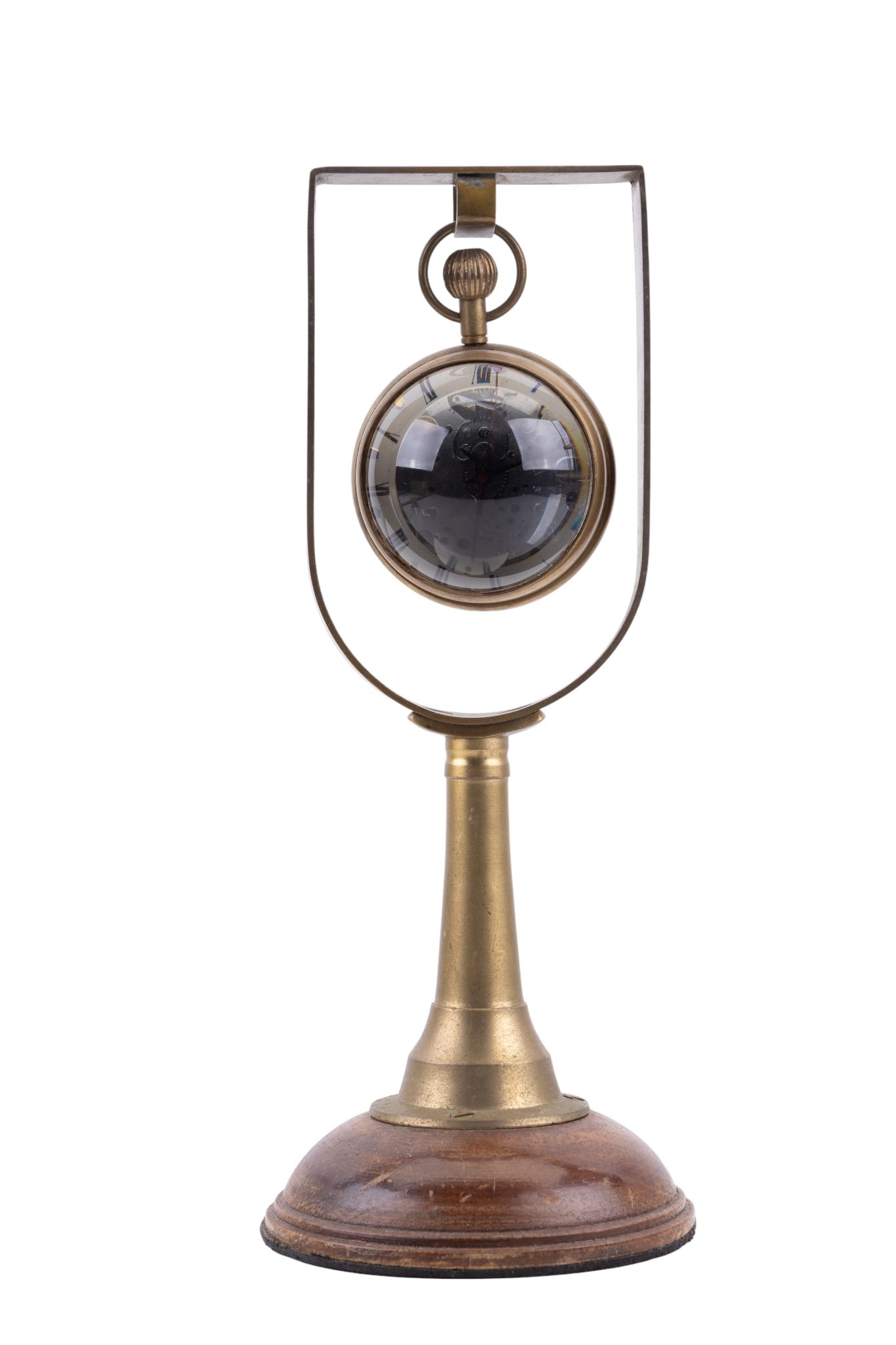 Mid-20th C Lens Desk Clock on Stand (1 of 8)