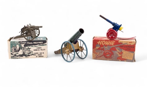 Vintage Toy Tin Cannons