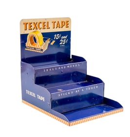 Vintage Texcel Tape Countertop Tin