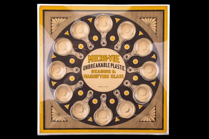 Vintage Micro-Vue Magnifying Glass Display