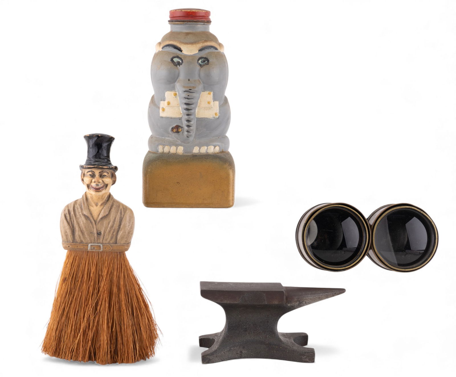 Miniature Anvil, Figural Brush, Binoculars (1 of 14)
