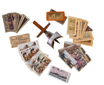 C. 1901 Underwood Stereo Viewer with Cards