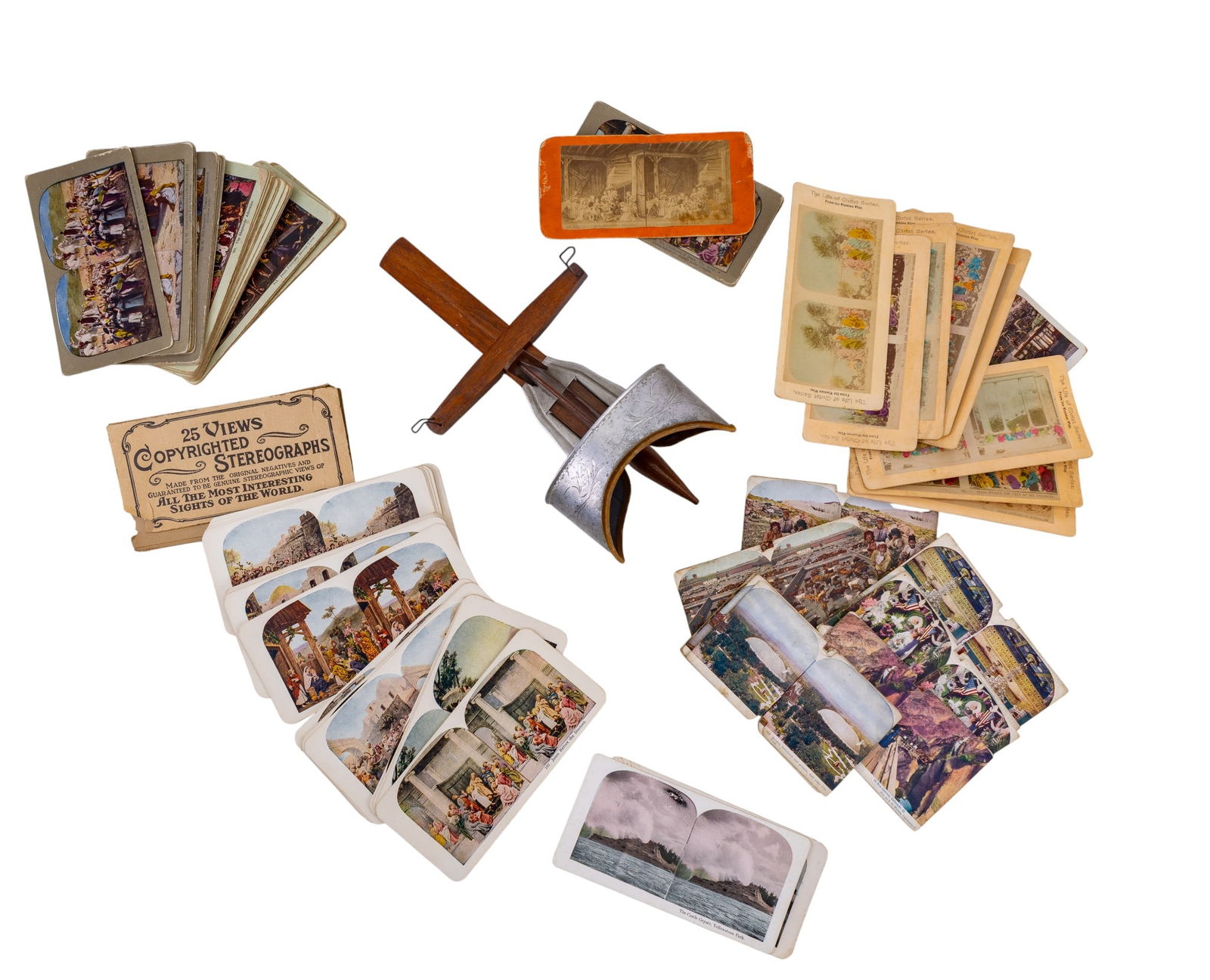 C. 1901 Underwood Stereo Viewer with Cards (1 of 9)