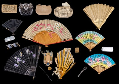 Vintage Beaded Purses, Fans, Compact, More