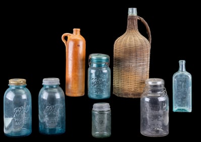 Antique Bottles, Stoneware Jugs
