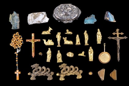 Bronze Figurines, Rosary, and More
