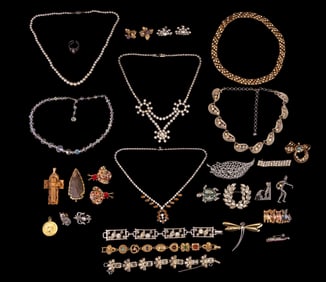 Collection of Rhinestone Jewelry