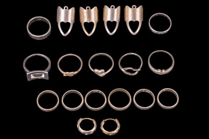 Sterling and Silver Tone Rings & Earrings