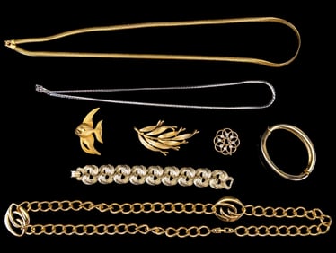 Vintage Designer Gold Tone Jewelry Collection
