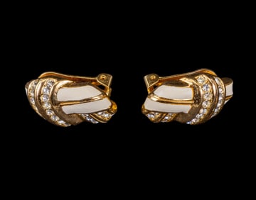 Vintage Christian Dior Knot Clip Earrings