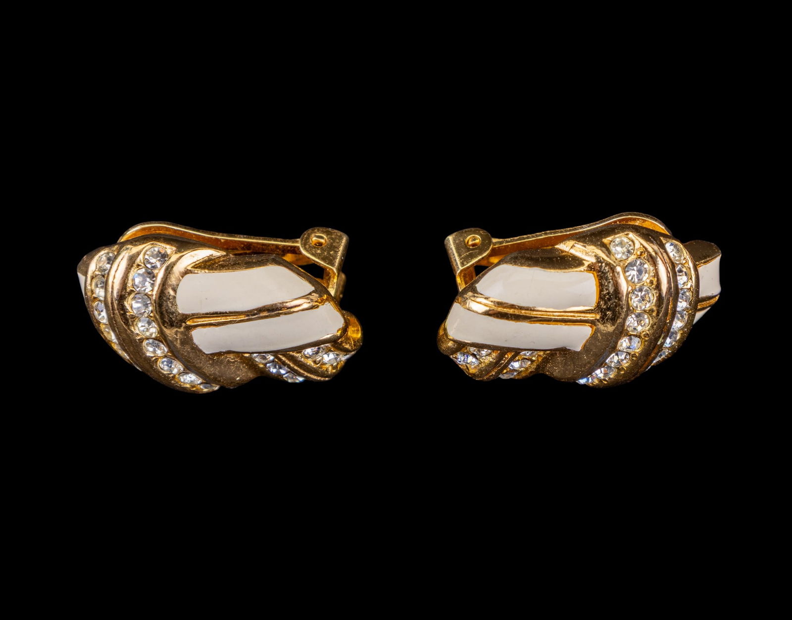 Vintage Christian Dior Knot Clip Earrings (1 of 4)