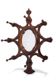 Victorian Walnut Hanging Hat Rack