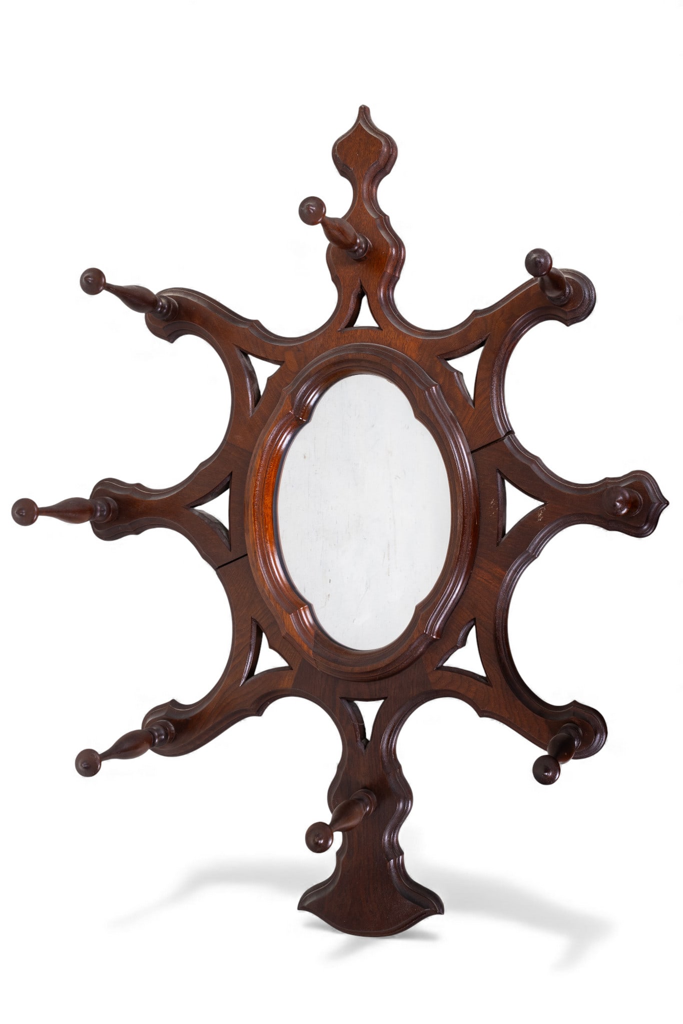 Victorian Walnut Hanging Hat Rack (1 of 5)
