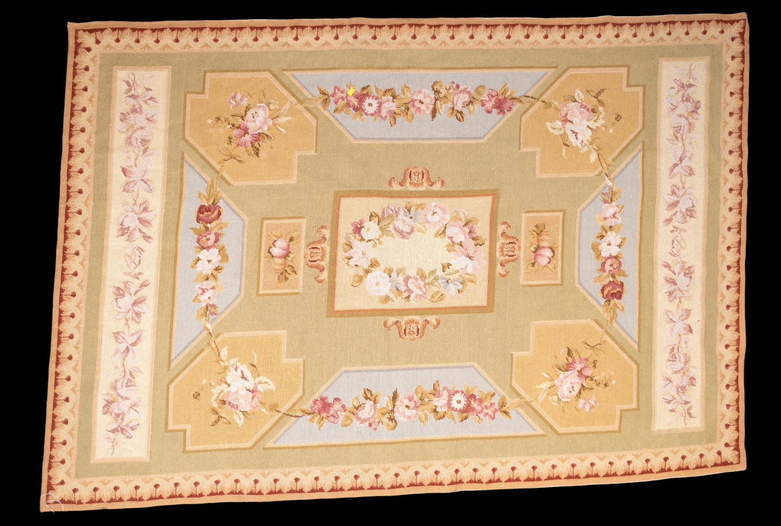 French Floral Tapestry ~4'x5.5' (1 of 10)