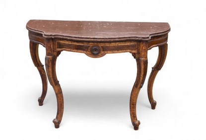 19th C 2 Tone Wood French Hall Table